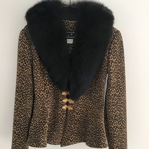Fur trimmed glamour jacket